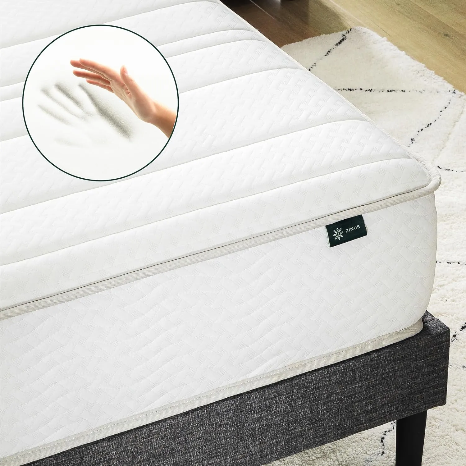 ZINUS 6 Inch Foam and Spring Hybrid Mattress [New Version], Twin, Medium Firmness, Durable Support, Certified Safe Foams & Fabric, Mattress in A Box