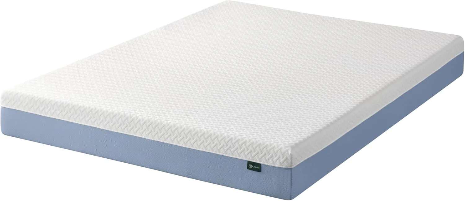 ZINUS 8 Inch Cooling Essential Memory Foam Mattress [New Version], Full, Fiberglass Free, Medium Feel, Cooling Airflow Memory Foam, Certified Safe Foams & Fabric, Mattress in A Box