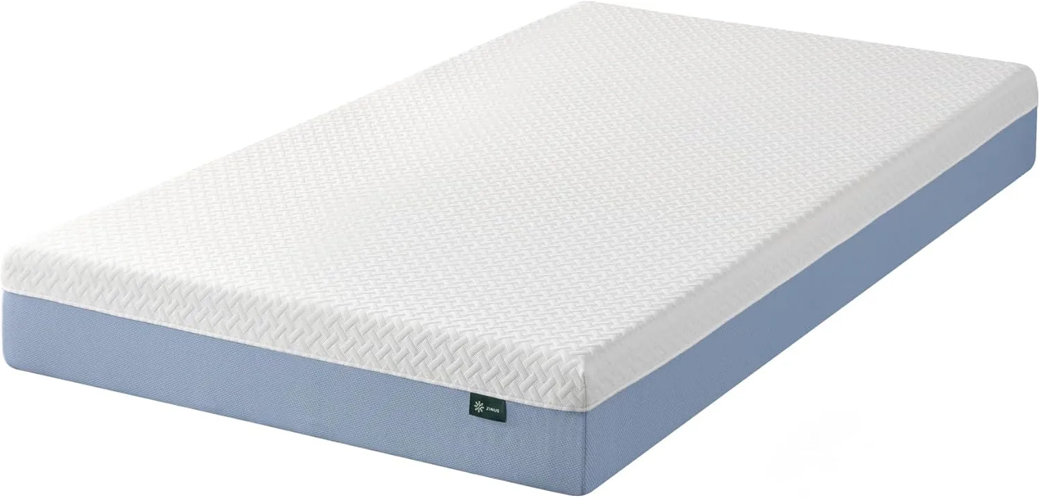 ZINUS 8 Inch Cooling Essential Memory Foam Mattress [New Version], Twin, Fiberglass Free, Medium Feel, Cooling Airflow Memory Foam, Certified Safe Foams & Fabric, Mattress in A Box