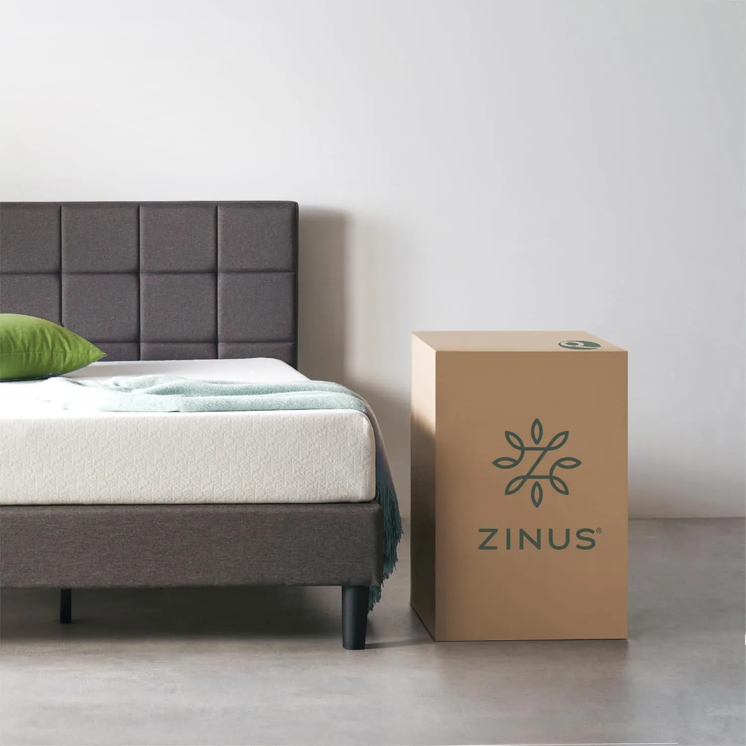 ZINUS 8 Inch Green Tea ActivFresh(R) Memory Foam Mattress, Queen, Mattress in A Box with Compact WONDERBOX Packaging, CertiPUR-US Certified