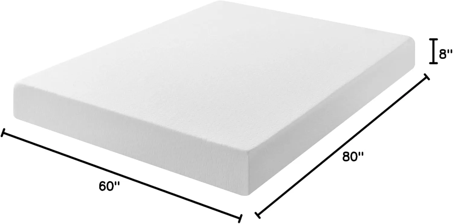 ZINUS 8 Inch Green Tea ActivFresh(R) Memory Foam Mattress, Queen, Mattress in A Box with Compact WONDERBOX Packaging, CertiPUR-US Certified