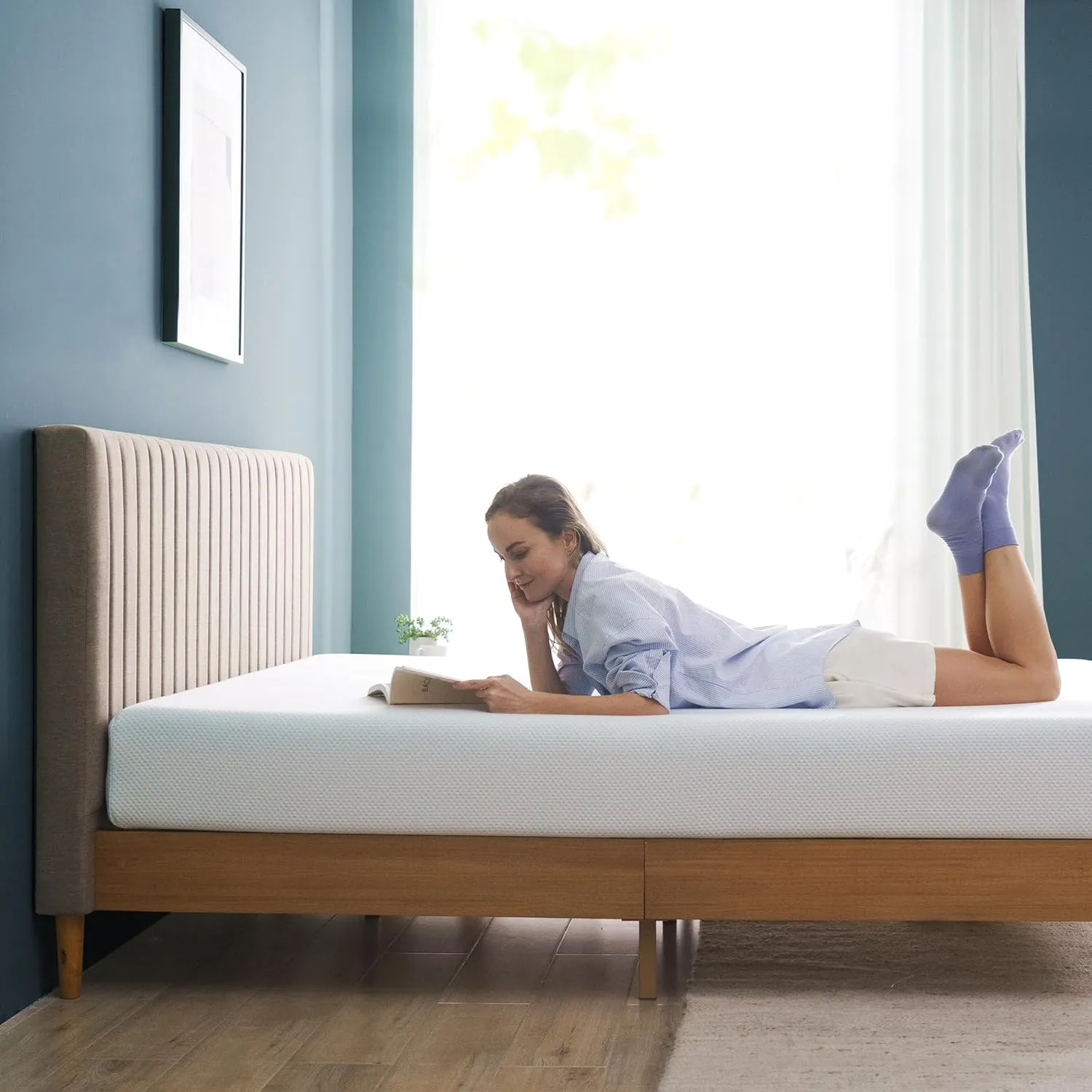 ZINUS 8 Inch Green Tea Cooling Memory Foam Mattress [New Version], Twin, Fiberglass Free, Medium Firmness, Cooling Gel Foam, Certified Safe Foams & Fabric, Mattress in A Box