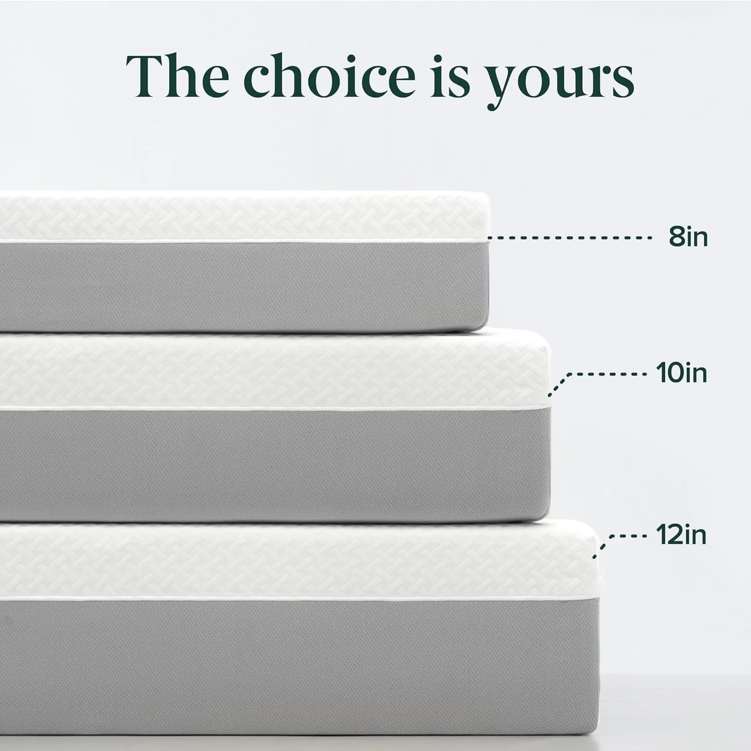 ZINUS 8 Inch Green Tea Essential Memory Foam Mattress [New Version], Twin, Fiberglass Free, Medium Feel, Breathable Airflow Memory Foam, Certified Safe Foams & Fabric, Mattress in A Box