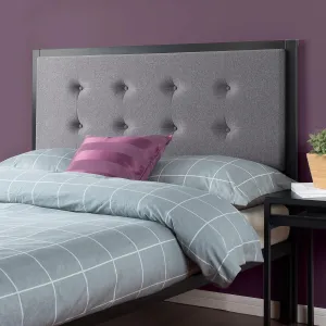 ZINUS Barbara Upholstered Headboard Button Tufted Upholstery, Easy Assembly, King, Gray