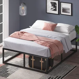 ZINUS Joseph 14" Metal Platforma Bed Frame, Mattress Foundation, Wood Slat Support, No Box Spring Needed, Sturdy Steel Structure, King