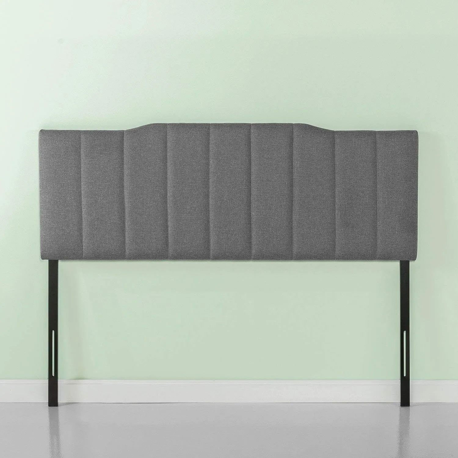 ZINUS Satish Upholstered Headboard Channel Stitched Upholstery, Easy Assembly, Full, Gray