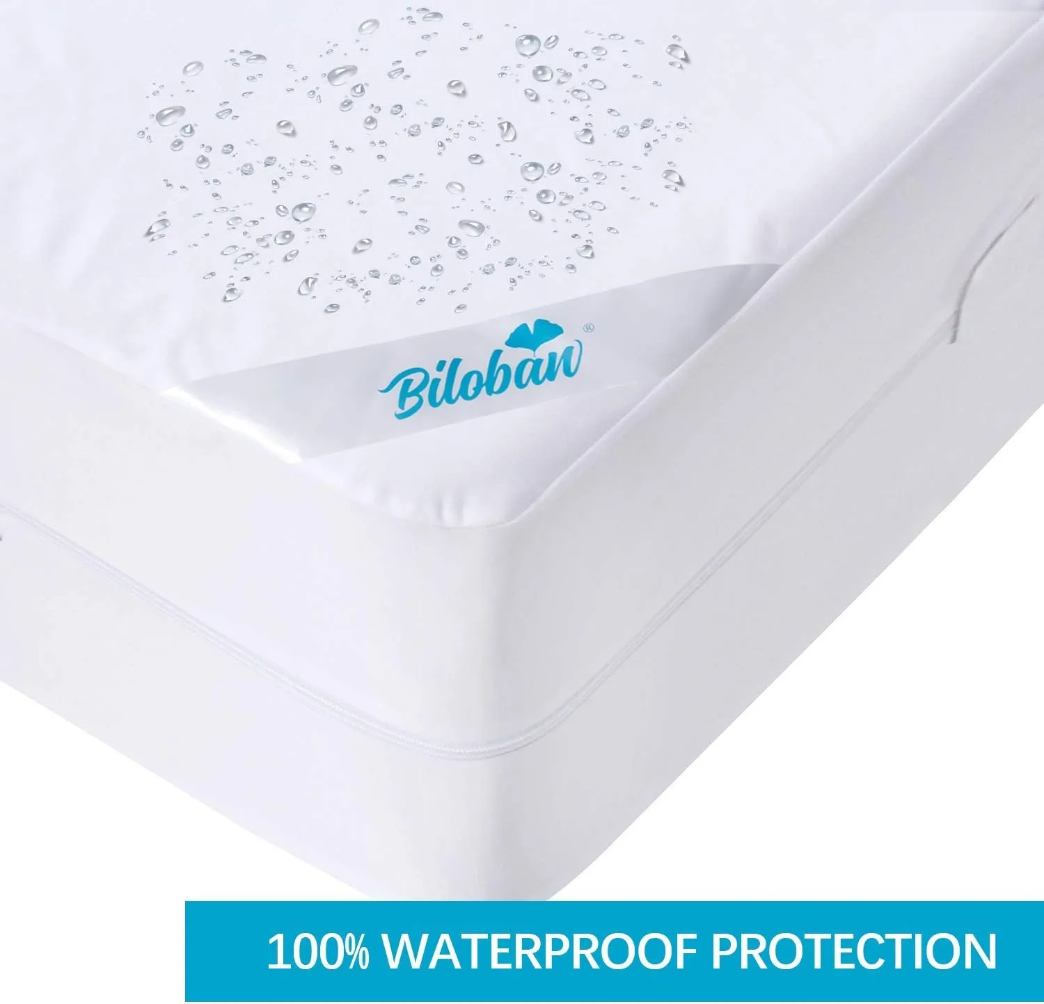 Zippered Twin Mattress Protector Waterproof (4/5/7/9Inches), Mattress Cover Fits for Amazon Basics & ZINUS Box Spring Mattress for Kids, 6 Sides Wrapping Zippered Mattress Encasement