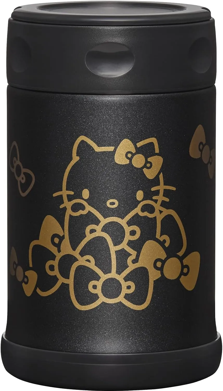 Zojirushi NS-RPC10KTWA Automatic Rice Cooker & Warmer, 5.5-Cup, White & SW-EAE50KTBA Stainless Steel Food Jar, 17-Ounce, Hello Kitty Collection Black